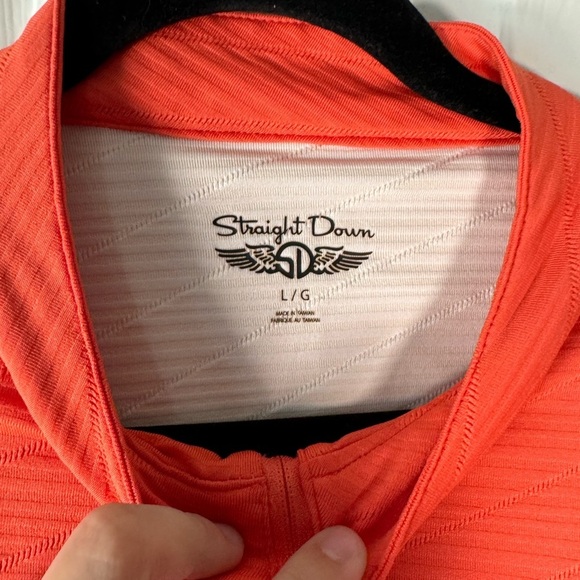 Straight Down Women’s Quarter Zip Golf Pullover Long Sleeve Coral Size Large - Picture 4 of 9
